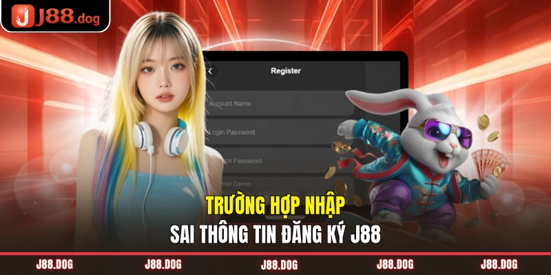 Trường hợp nhập sai thông tin đăng ký J88 Trường hợp nhập sai thông tin đăng ký J88